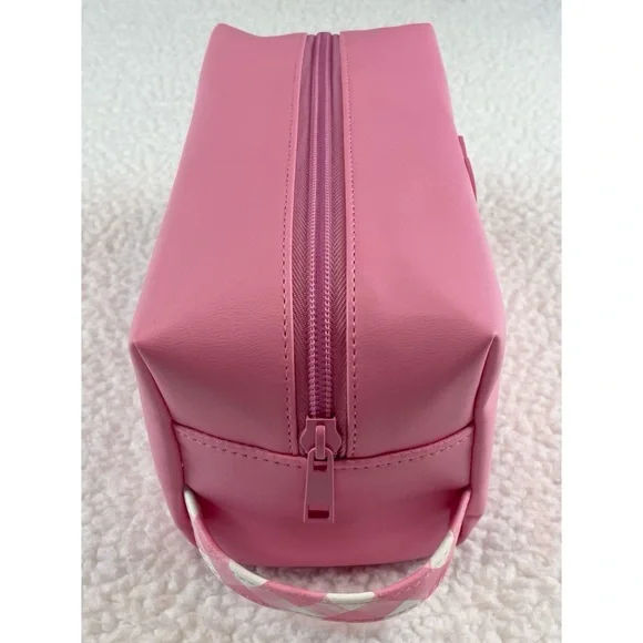 (NWT) BATH & BODY WORKS • 3-Piece Pink/White Faux Leather Cosmetic Travel Set - Picture 5 of 15